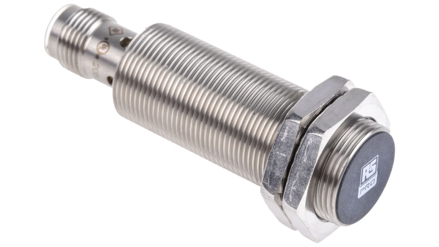 RS PRO M18 Näherungssensor Induktiv, Gewinderohr 8 mm PNP 10 → 30 V dc / 200 mA NO, IP68