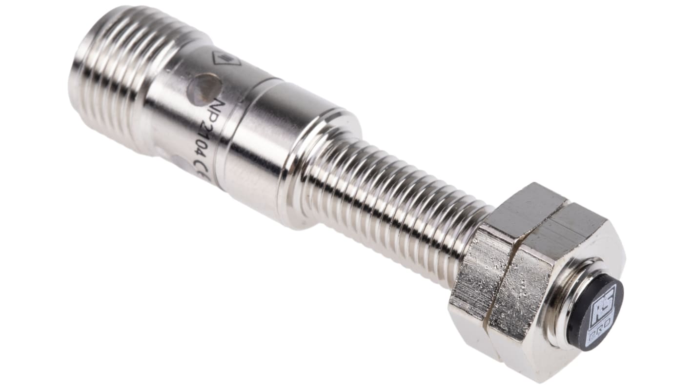 Sensore di prossimità Cilindro filettato RS PRO, M8, rilevamento 2 mm, 10 → 30 V c.c.