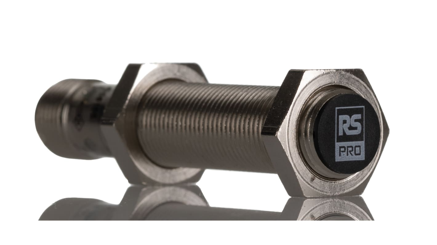 Sensore di prossimità Cilindro filettato RS PRO, M12, rilevamento 4 mm, 10 → 30 V c.c.