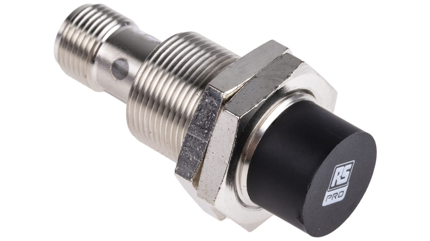 RS PRO Inductive Barrel-Style Proximity Sensor, M18 x 1, 20 mm Detection, PNP Output, 10 → 30 V dc, IP68