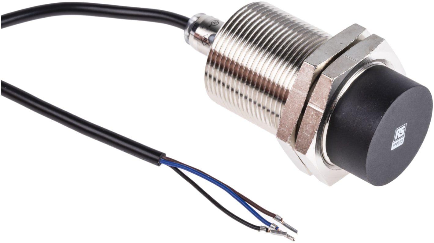 Capteur de proximité RS PRO, M30, Détection 38 mm, PNP NO, 10 → 30 V c.c.