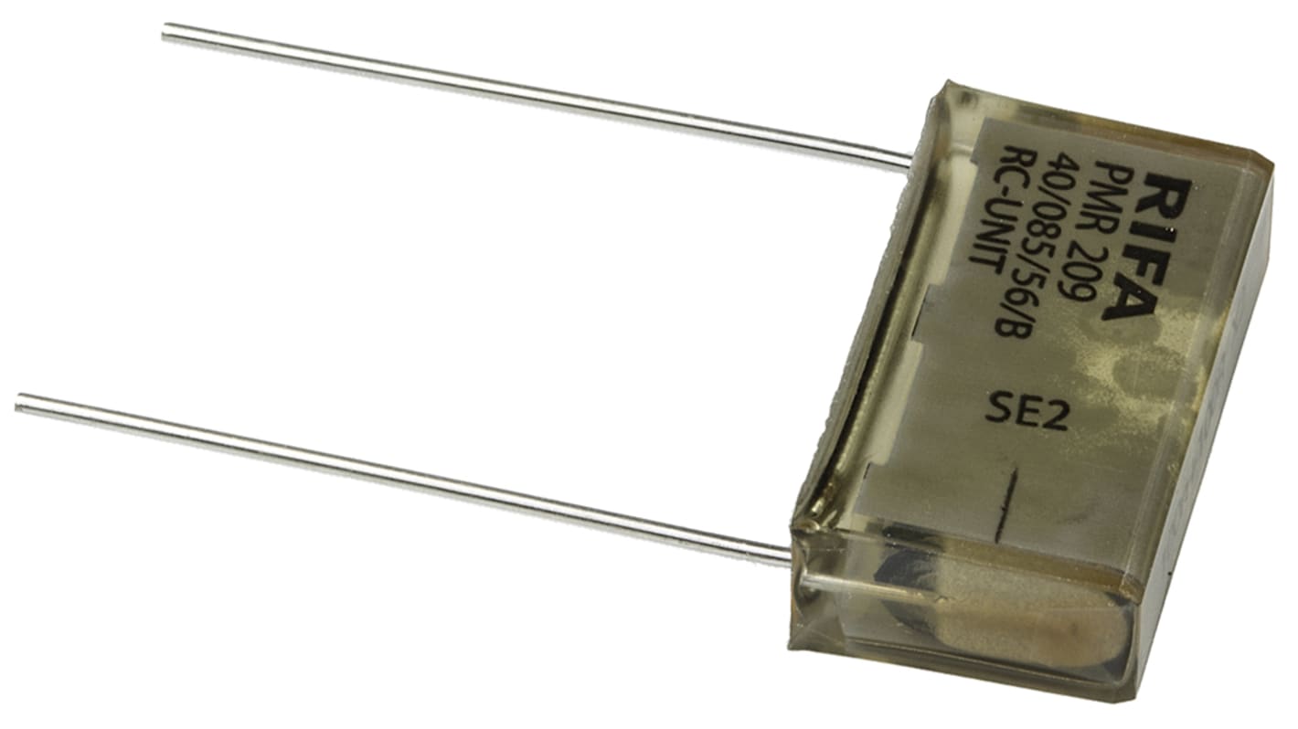 KEMET RC Capacitor 100nF 100Ω Tolerance ±20% 250 V ac, 630 V dc 1-way Through Hole PMR209 Series