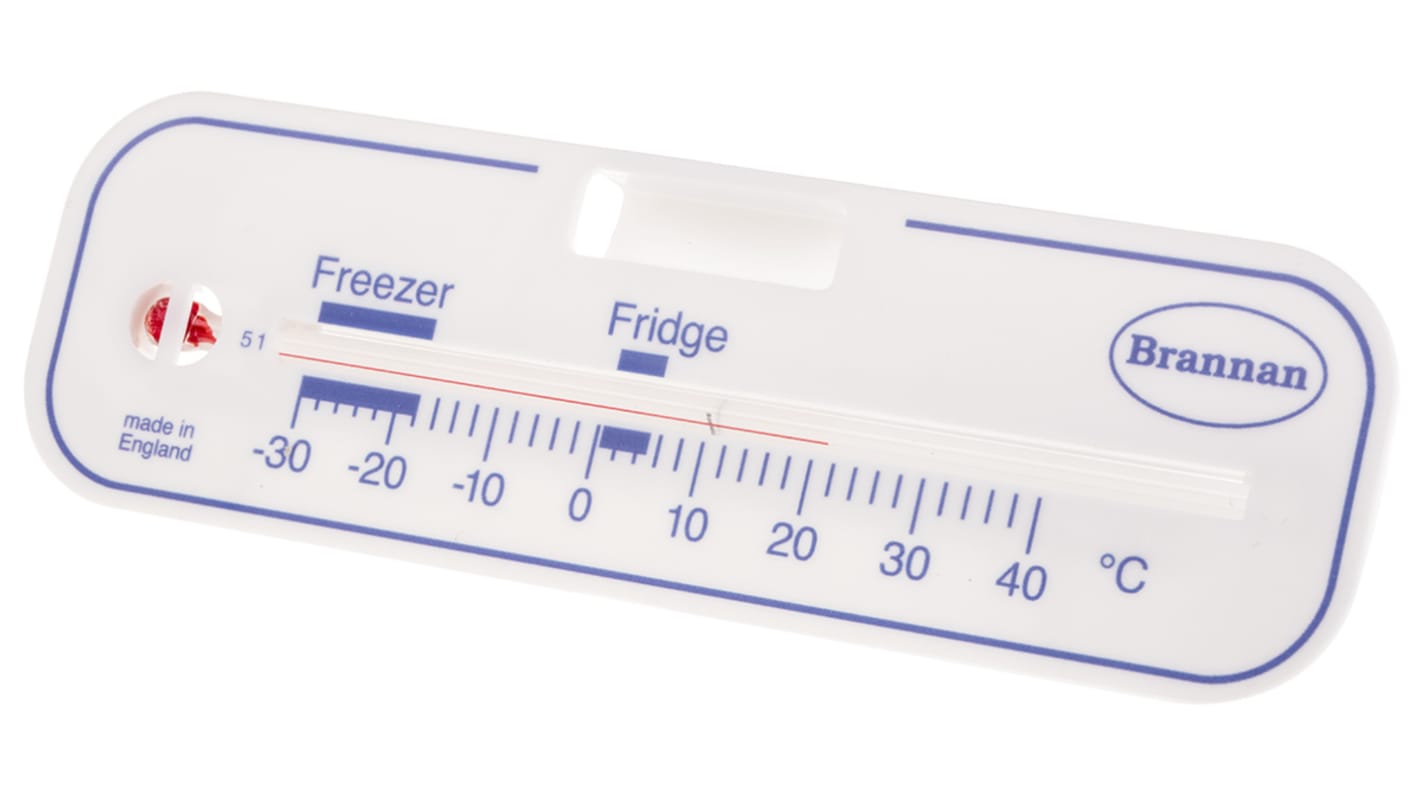 Brannan Glasthermometer, Flüssigkeit, nichttoxisch, Typ Kühltruhe, Kühlschrank, 130 x 40 x 22mm