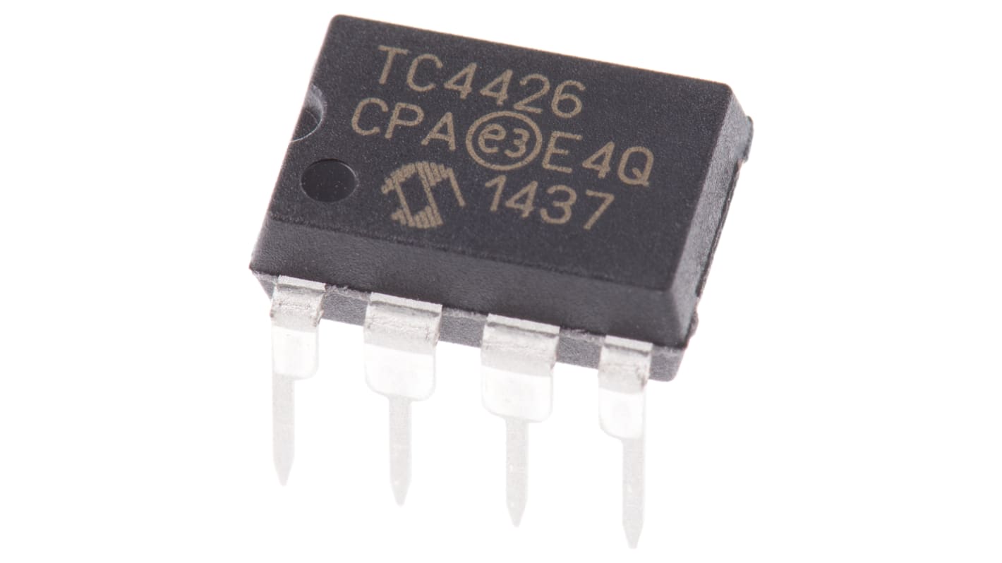 Microchip MOSFET驱动器, CMOS，TTL逻辑, PDIP, 2个驱动器, 8针, 通孔安装, 18V电源, 1.5 A输出