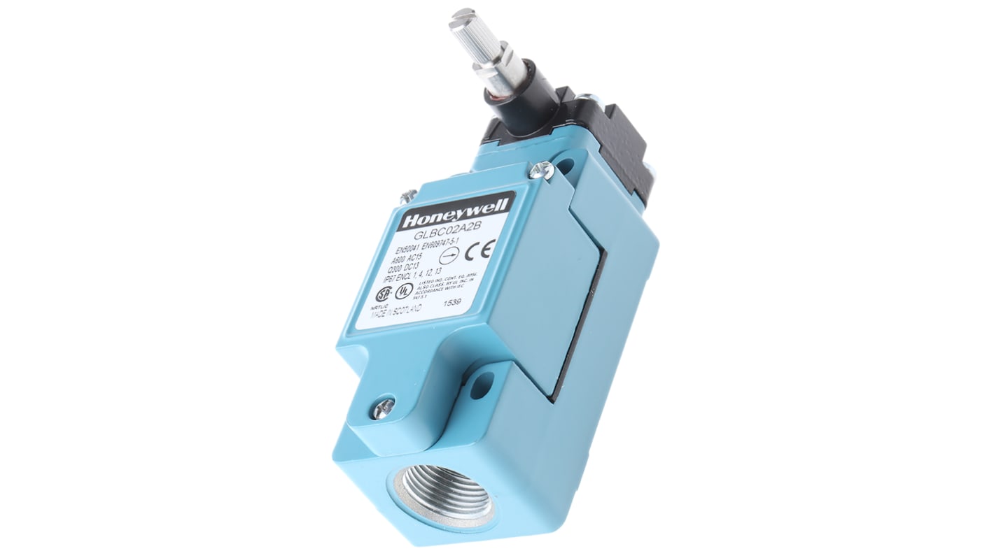 Honeywell GLB Series Rod Limit Switch, NO/NC, IP67, SPDT, Die Cast Zinc Housing, 600V ac Max, 10A Max