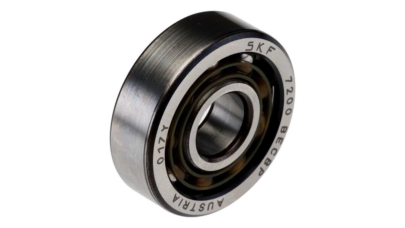 SKF 7200 BECBP Single Row Angular Contact Ball Bearing- Open Type 10mm I.D, 30mm O.D