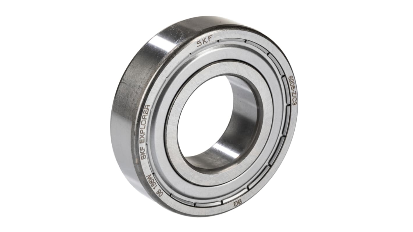 SKF 6206-Z/C3 Single Row Deep Groove Ball Bearing- One Side Shielded 30mm I.D, 62mm O.D