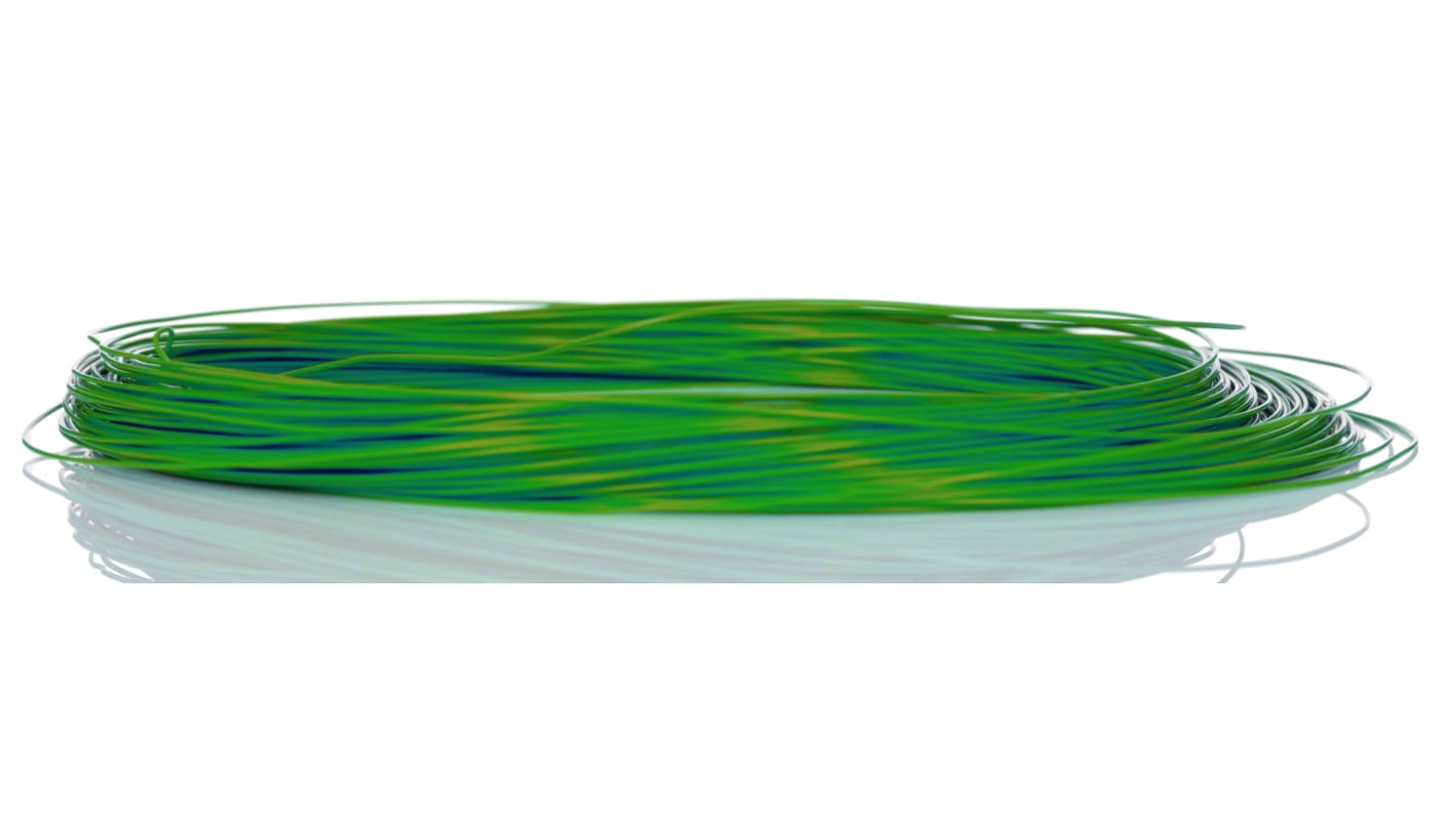 RS PRO 绿色电线, 0.05mm², 100m长, 30AWG, 300 V, ETFE绝缘
