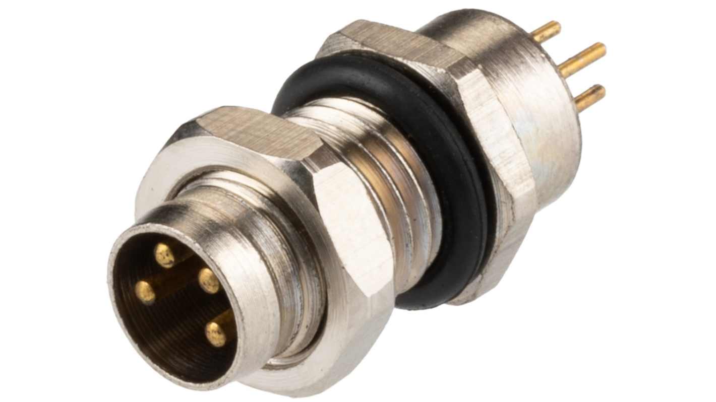RS PRO Circular Connector, 4 Contacts, Panel Mount, M8 Connector, Plug, Male, IP67