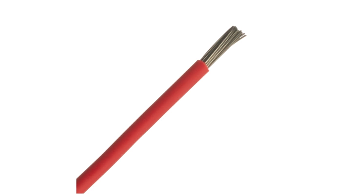 RS PRO Red 0.81mm² Hook Up Wire, 18 AWG, 1C, 305m, MPPE Insulation