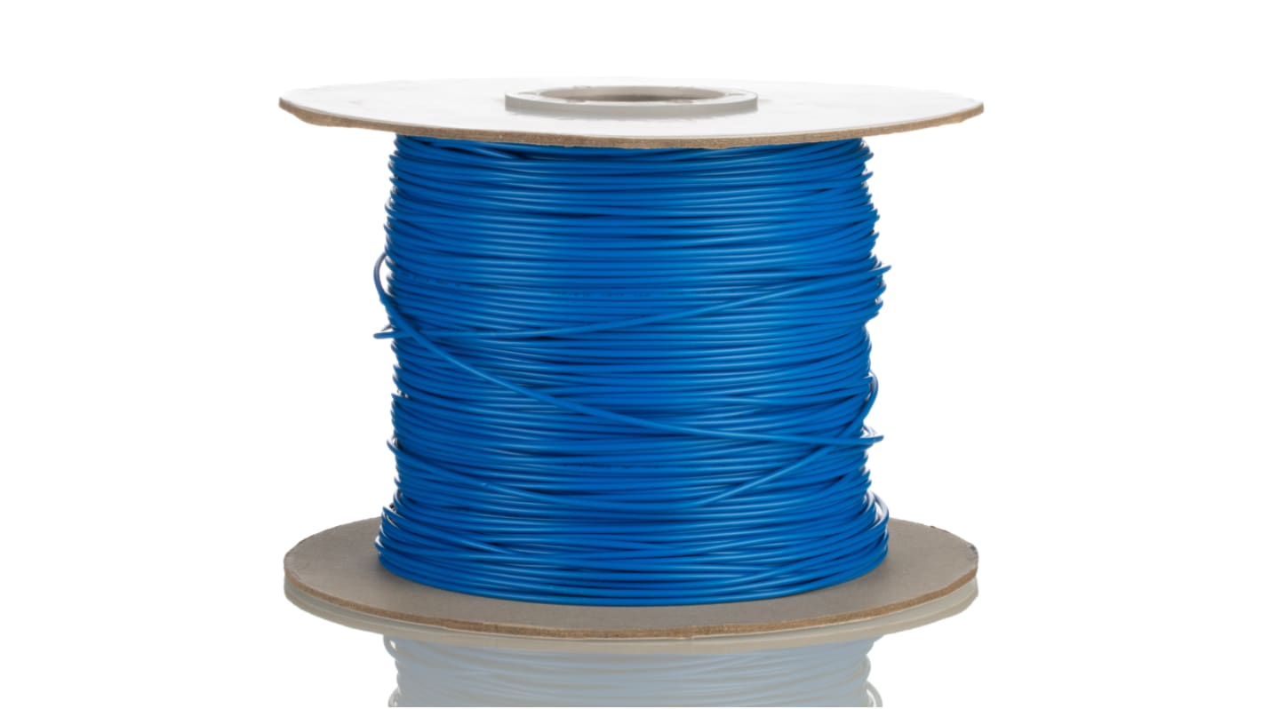 RS PRO Blue 0.81mm² Hook Up Wire, 18 AWG, 16/0.25 mm, 305m, PVC Insulation