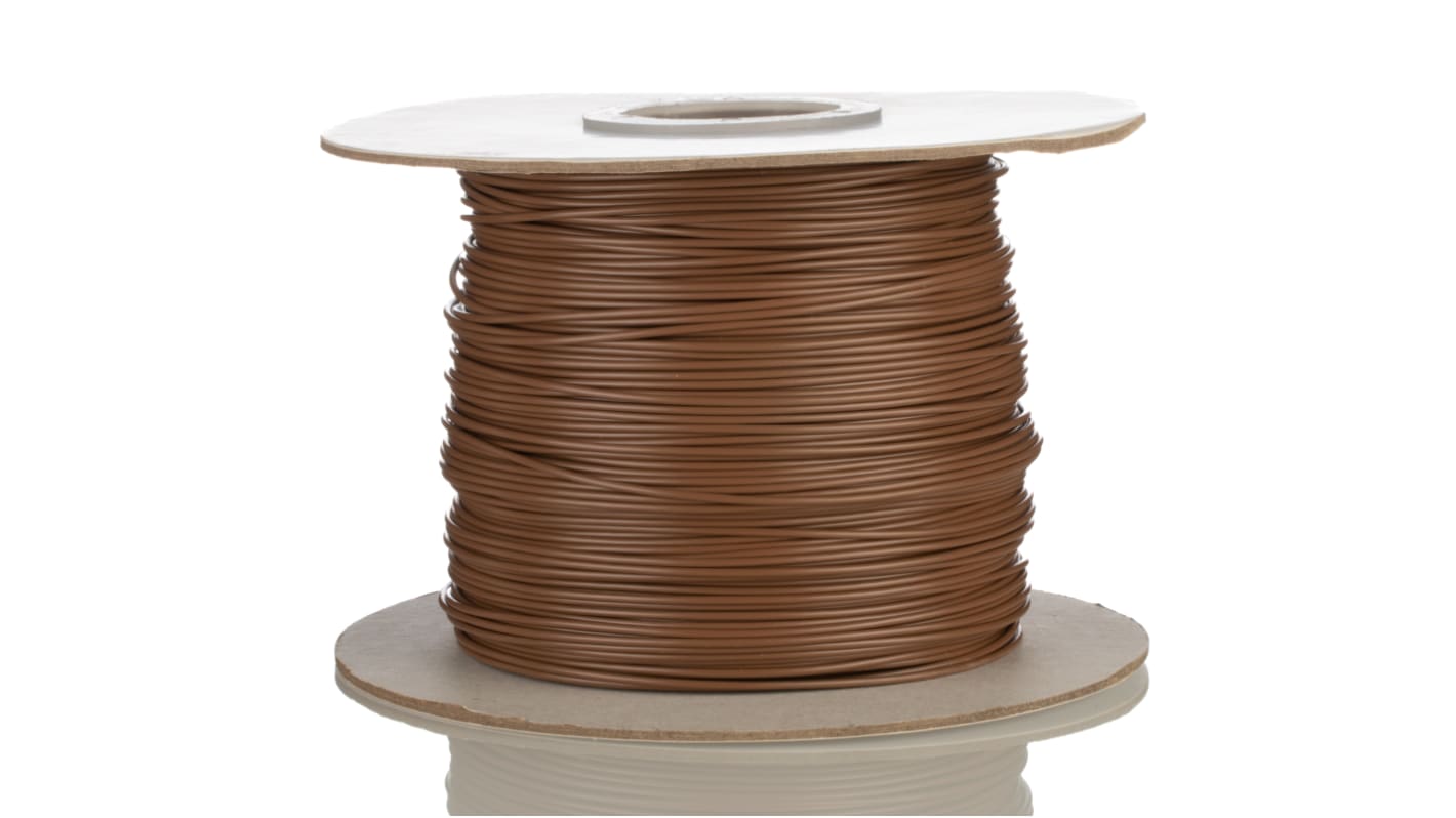 RS PRO 棕色电线, 0.81mm², 305m长, 18AWG, 300 V, PVC绝缘