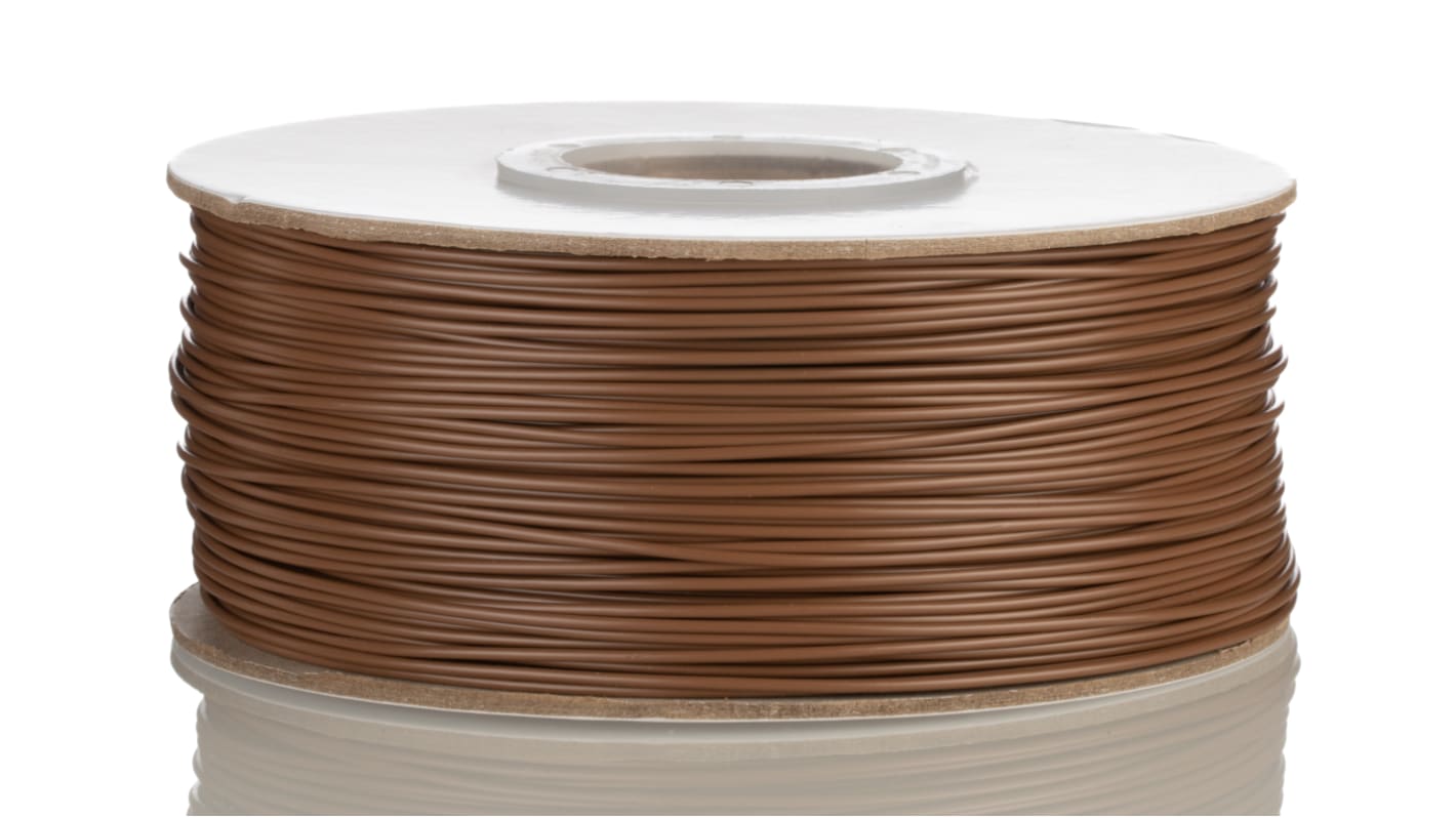 RS PRO Brown 0.52mm² Hook Up Wire, 20 AWG, 10/0.25mm, 305m, PVC Insulation