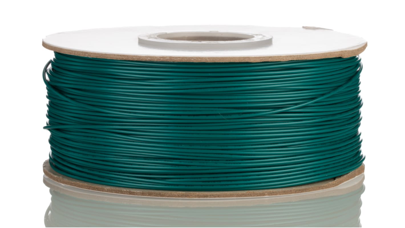 RS PRO Green 0.52mm² Hook Up Wire, 20 AWG, 1C, 305m, PVC Insulation