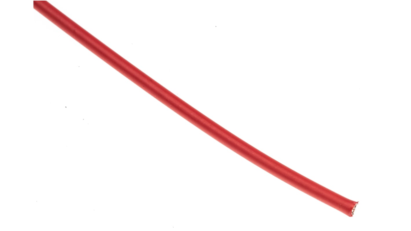 TE Connectivity FlexLite Series Red 0.5 mm² Equipment Wire, 20 AWG, 19/0.19 mm, 100m, Polyolefin Insulation,