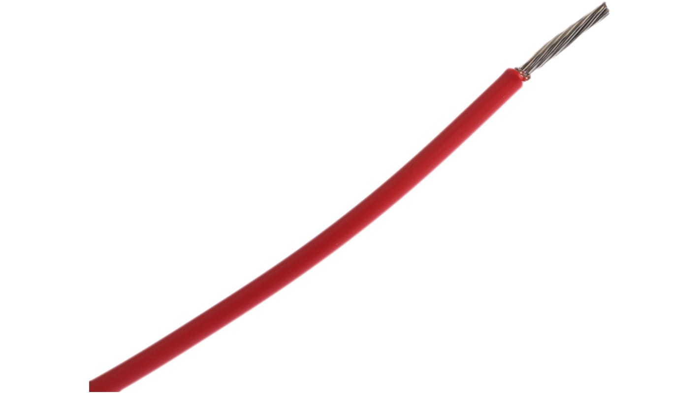 TE Connectivity FlexLite Series Red 1 mm² Equipment Wire, 17 AWG, 19/0.25 mm, 100m, Polyolefin Insulation,