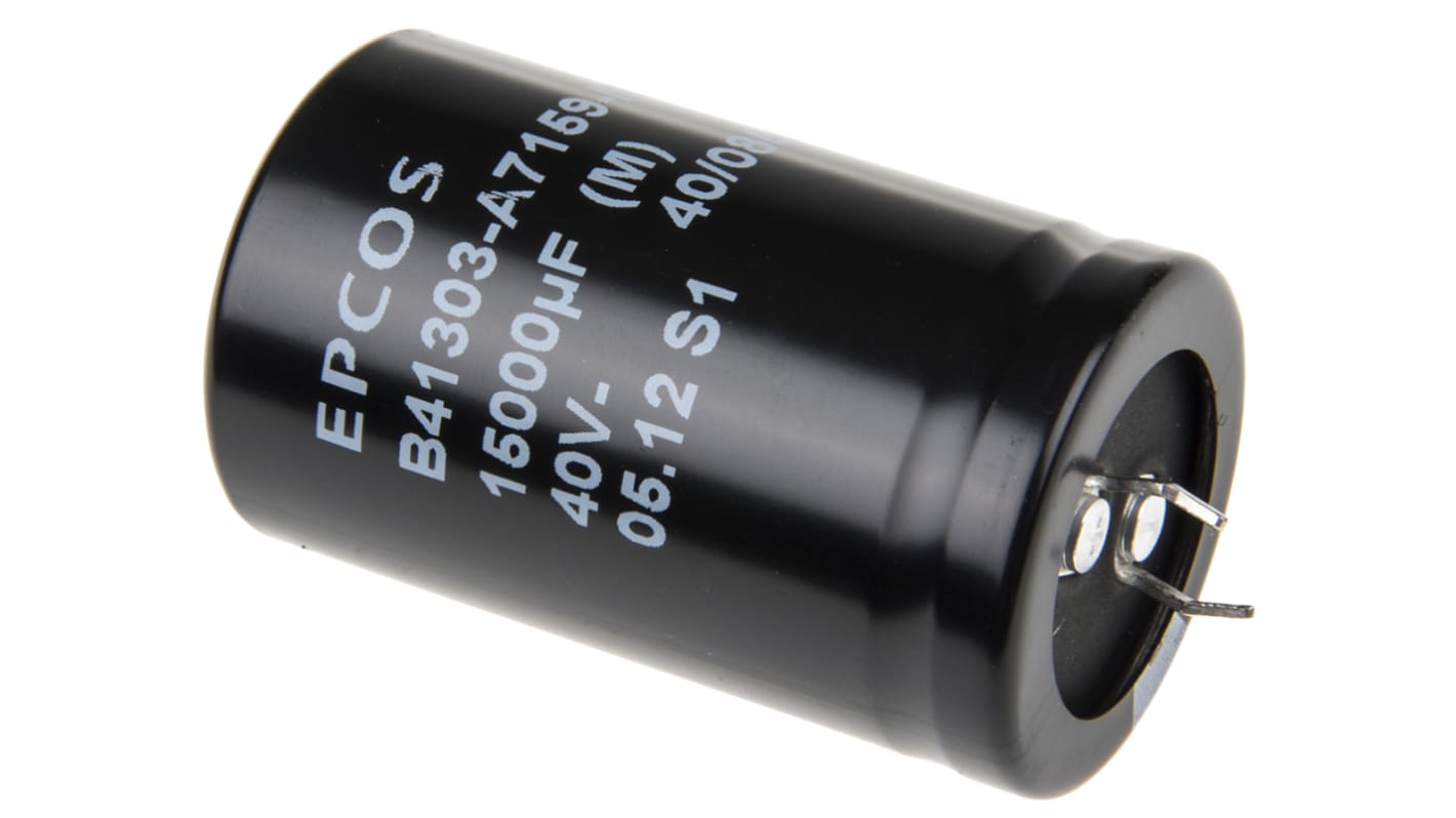 EPCOS 15000μF Electrolytic Capacitor 40V dc, Snap-In - B41303A7159M