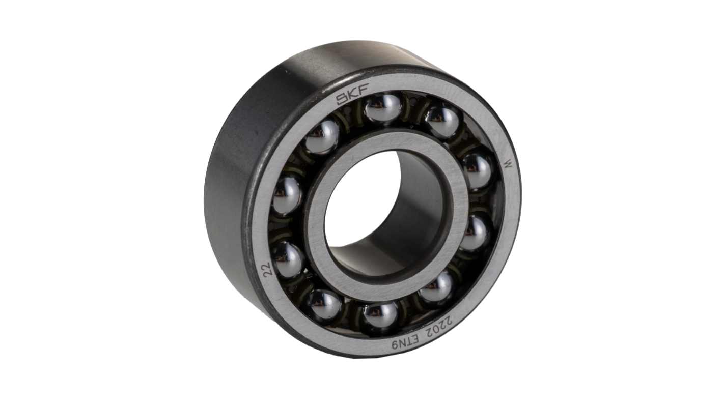 SKF 2202 ETN9 Self Aligning Ball Bearing- Open Type 15mm I.D, 35mm O.D