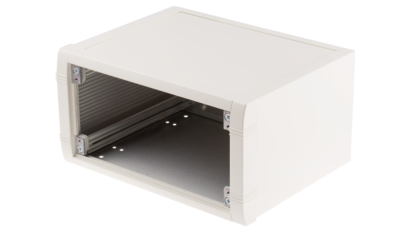 METCASE Mettec Series White Aluminium Desktop Enclosure, 230 x 180 x 120mm