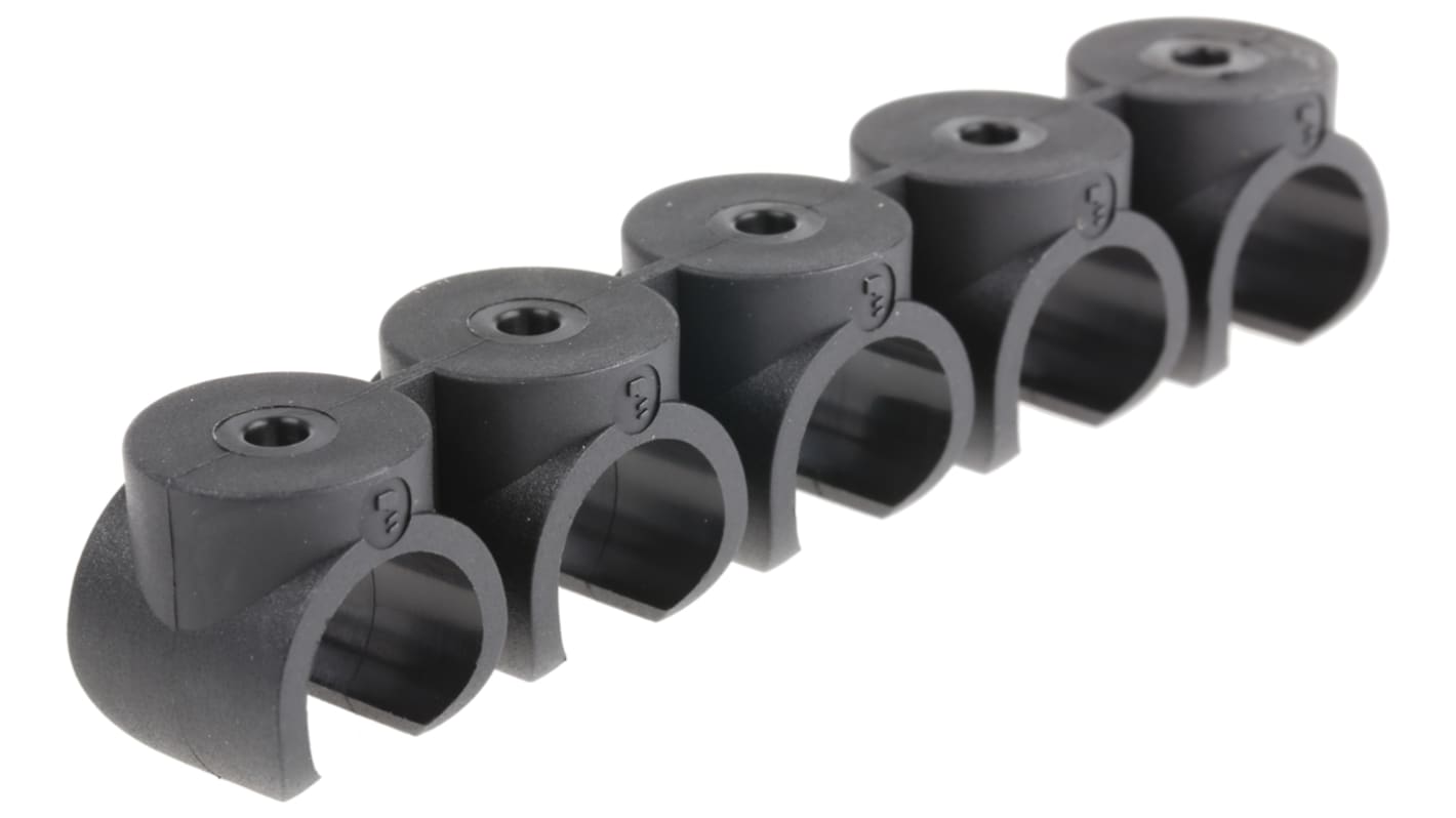 Legris 5 Tubes Polymer Tube Clip, For Tube Diam. 12mm