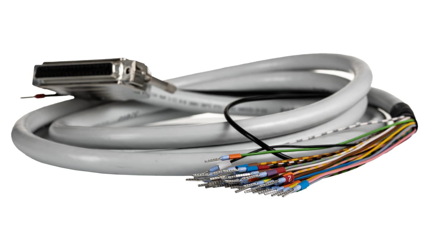 Phoenix Contact Female 37 Pin D-sub Unterminated Serial Cable, 2m PVC, 25/S, CABLE-D-37SUB/F/OE/0 Series