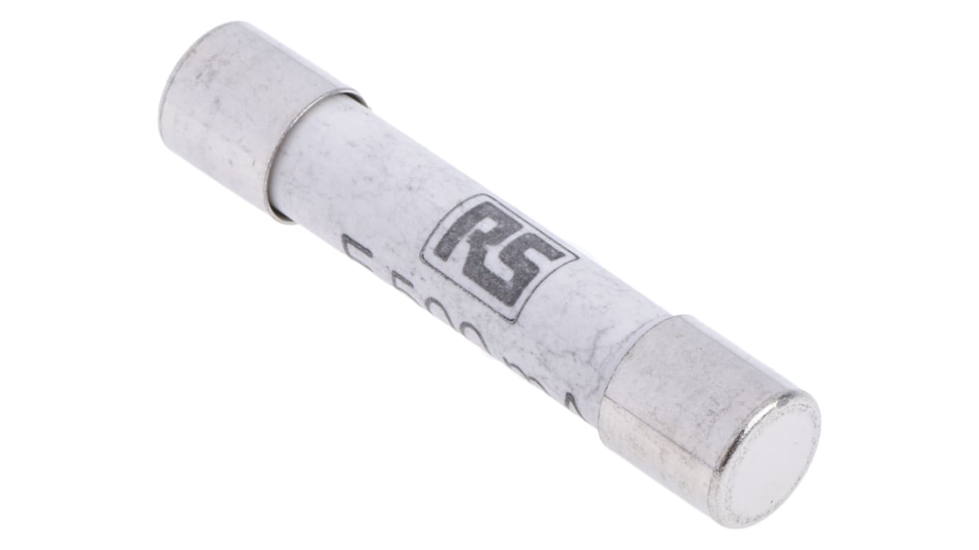 RS PRO 500mA F Ceramic Cartridge Fuse, 6.3 x 32mm