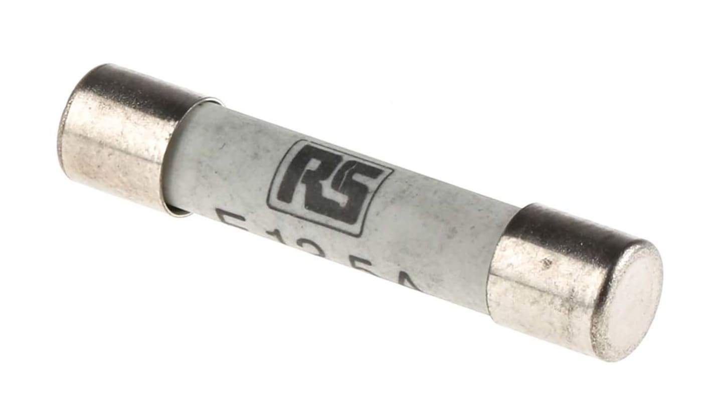 RS PRO 12.5A F Ceramic Cartridge Fuse, 6.3 x 32mm