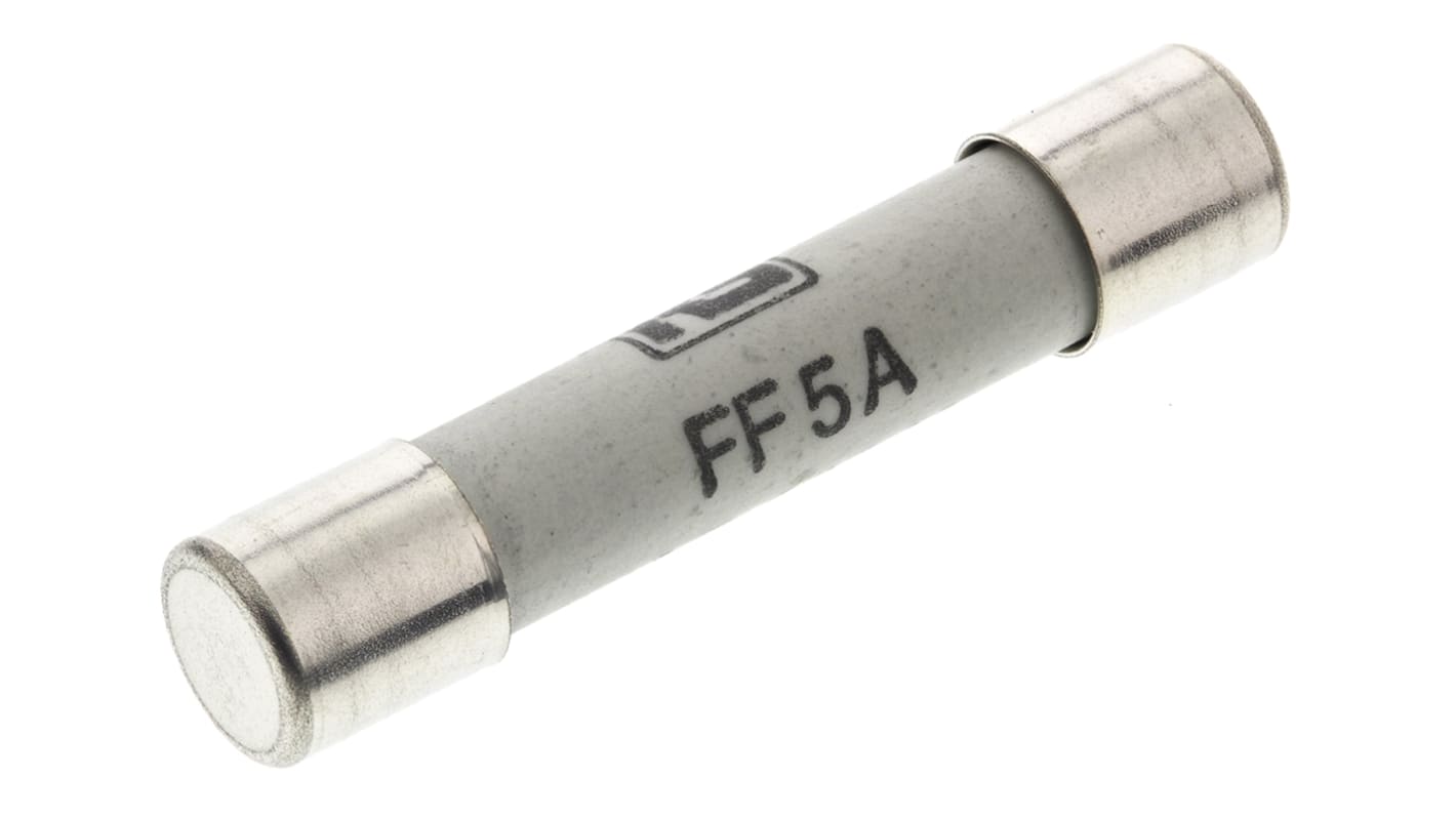 RS PRO 5A FF Ceramic Cartridge Fuse, 6.3 x 32mm