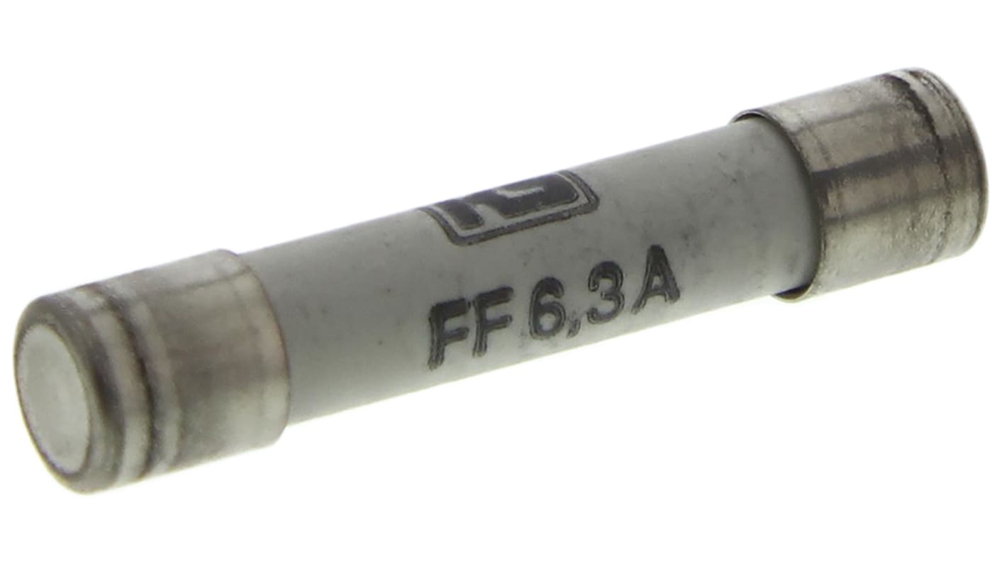 Cartouche fusible RS PRO, 6.3A 6.3 x 32mm Type FF 600V c.a.