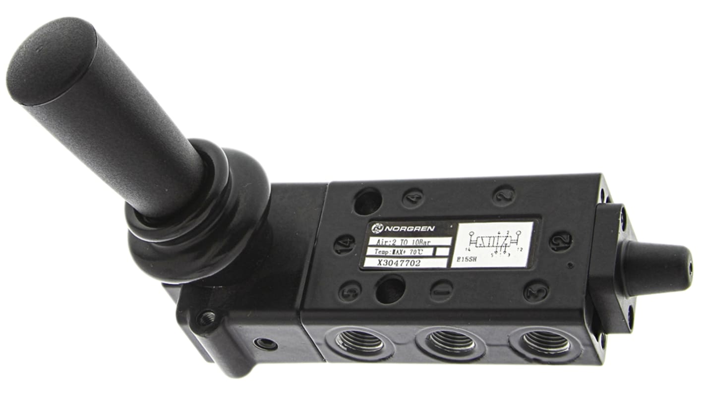Norgren Lever 5/2 Pneumatic Manual Control Valve X30 Series, G 1/8, 1/8in, III B