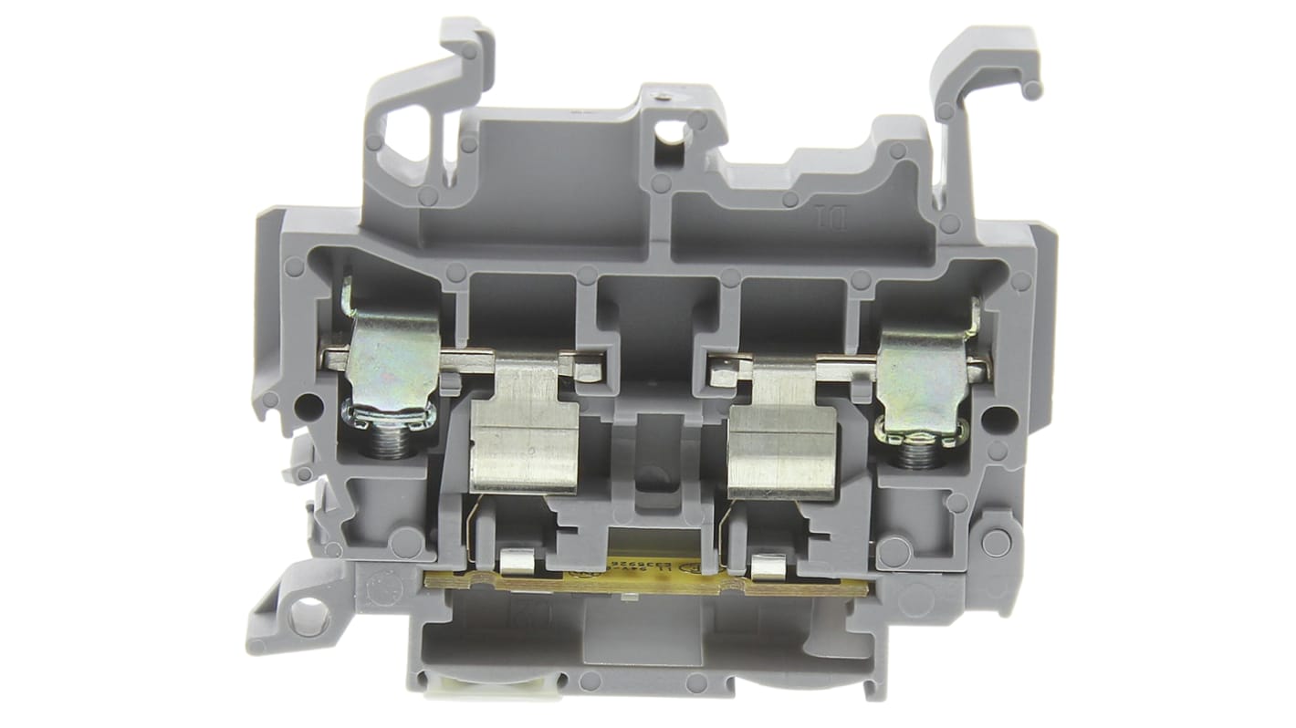 Morsetti portafusibili componibili Entrelec, Grigio, con fusibile, 6.3A