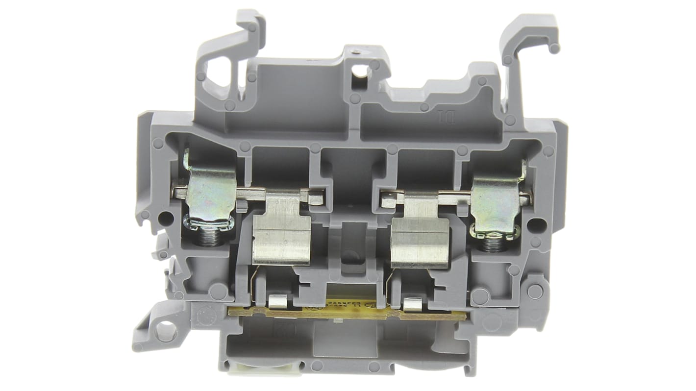 Entrelec M Series Grey Fused DIN Rail Terminal, 4mm², Screw Termination, Fused