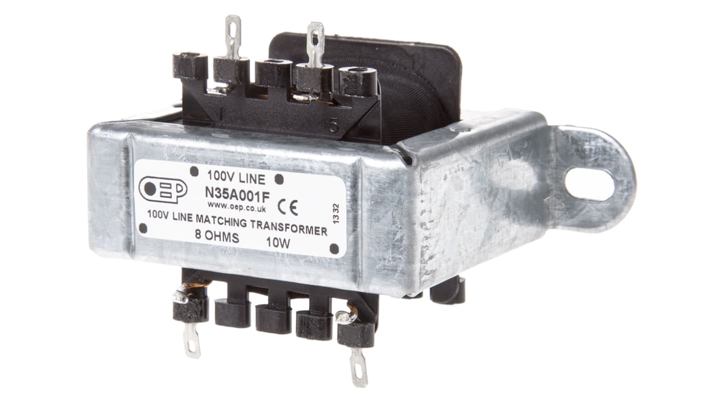 OEP 音频变压器, 次级8Ω, 10W, 底盘安装, 88 x 50 x 44mm