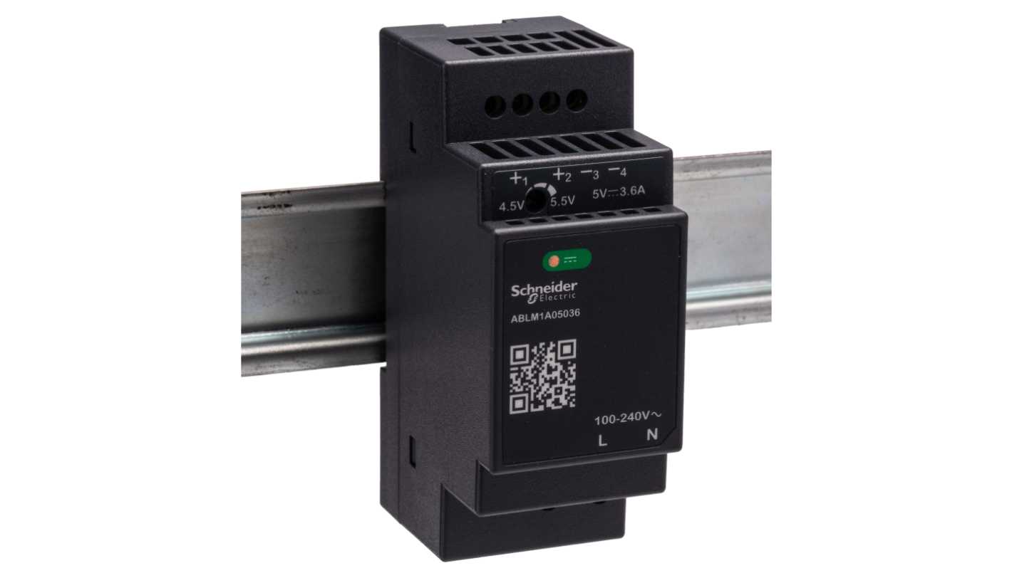 Napájecí zdroj na lištu DIN 18W Spínaný 3.6A, výstup: 5V dc