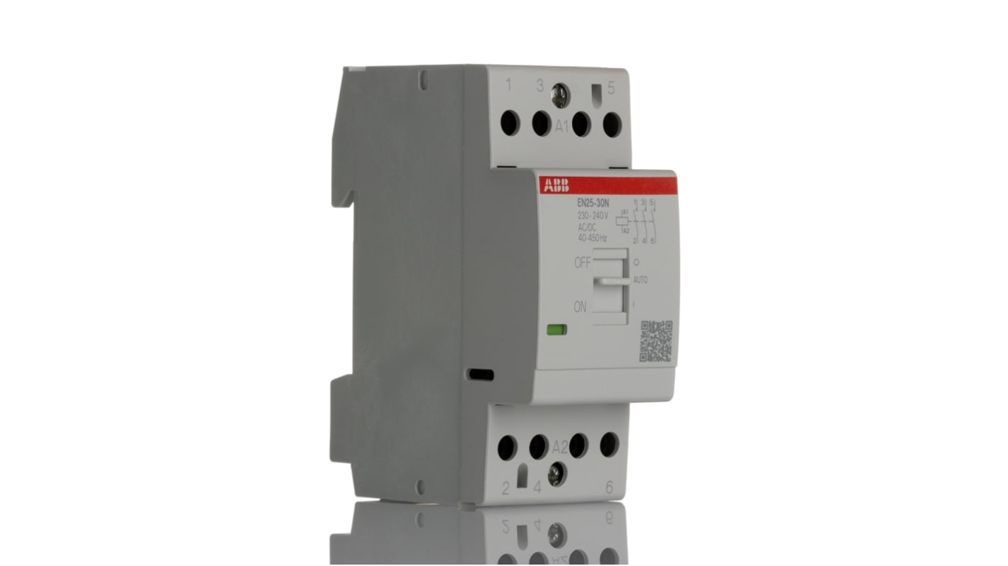 Contactor ABB ESB25-04N-01 ESB de 4 polos, 4 NC, 25 A, bobina 24 V, 17,3 kW