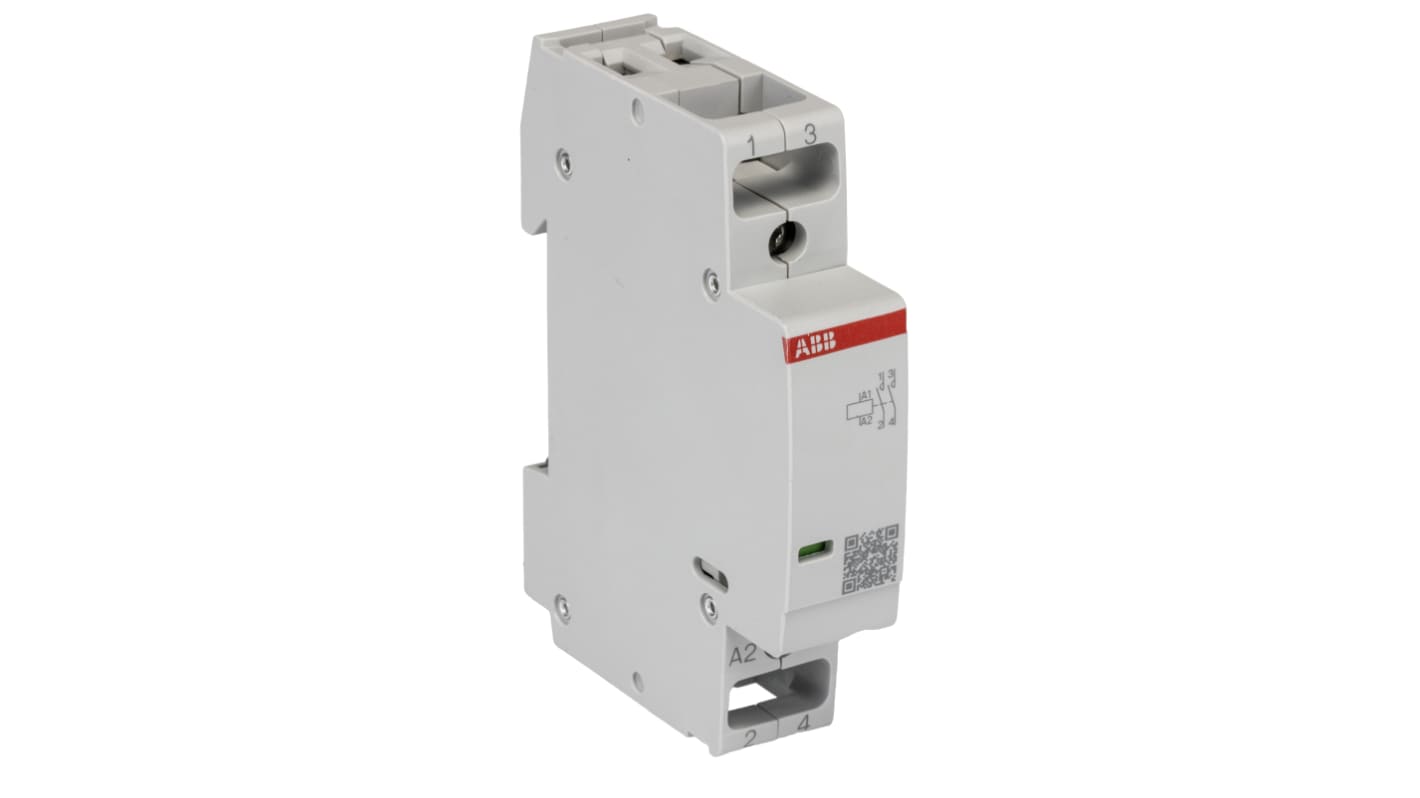 ABB ESB20-20N-04 ESB Contactor, 110 V ac Coil, 2-Pole, 20 A, 4.6 kW, 2NO