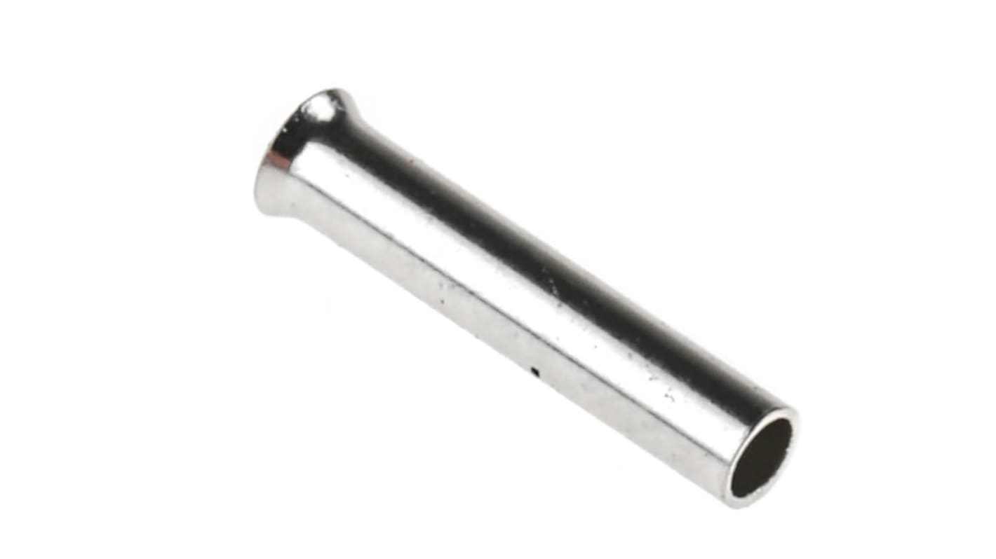 RS PRO Crimp Bootlace Ferrule, 8mm Pin Length, 1.2mm Pin Diameter, 0.75mm² Wire Size