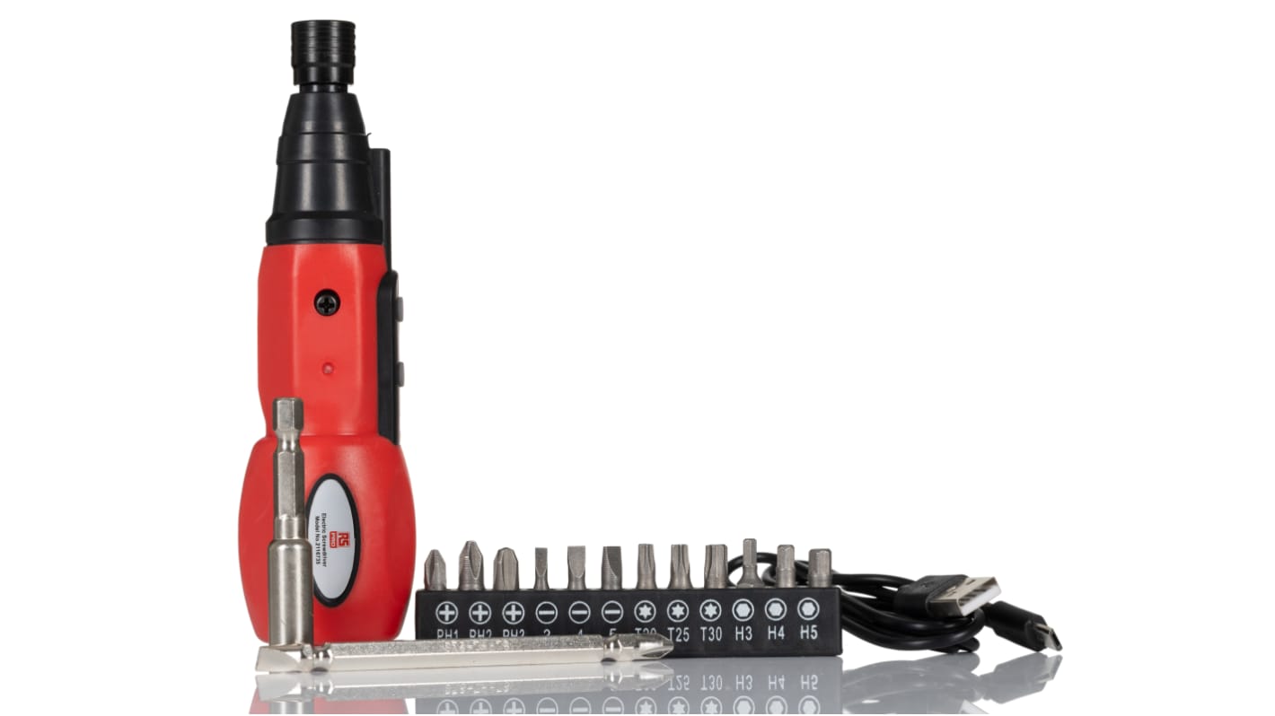 Avvitatore cordless RS PRO, Cordless, 3.6V, 0.8Ah, coppia 2 → 10Nm
