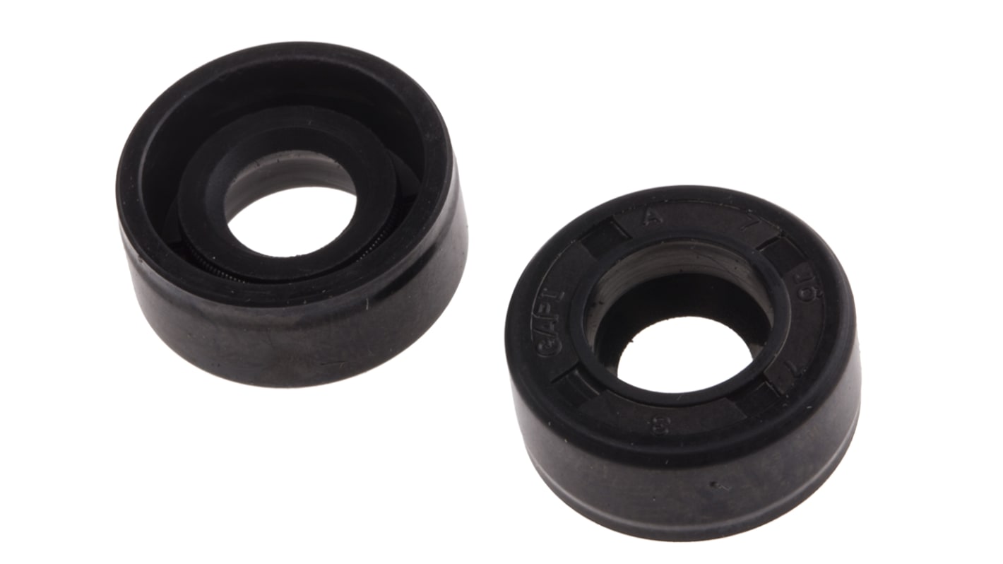 RS PRO 旋转轴密封件, 7mm内径, 16mm外径, 7mm厚, NBR制, -40°C至+100°C