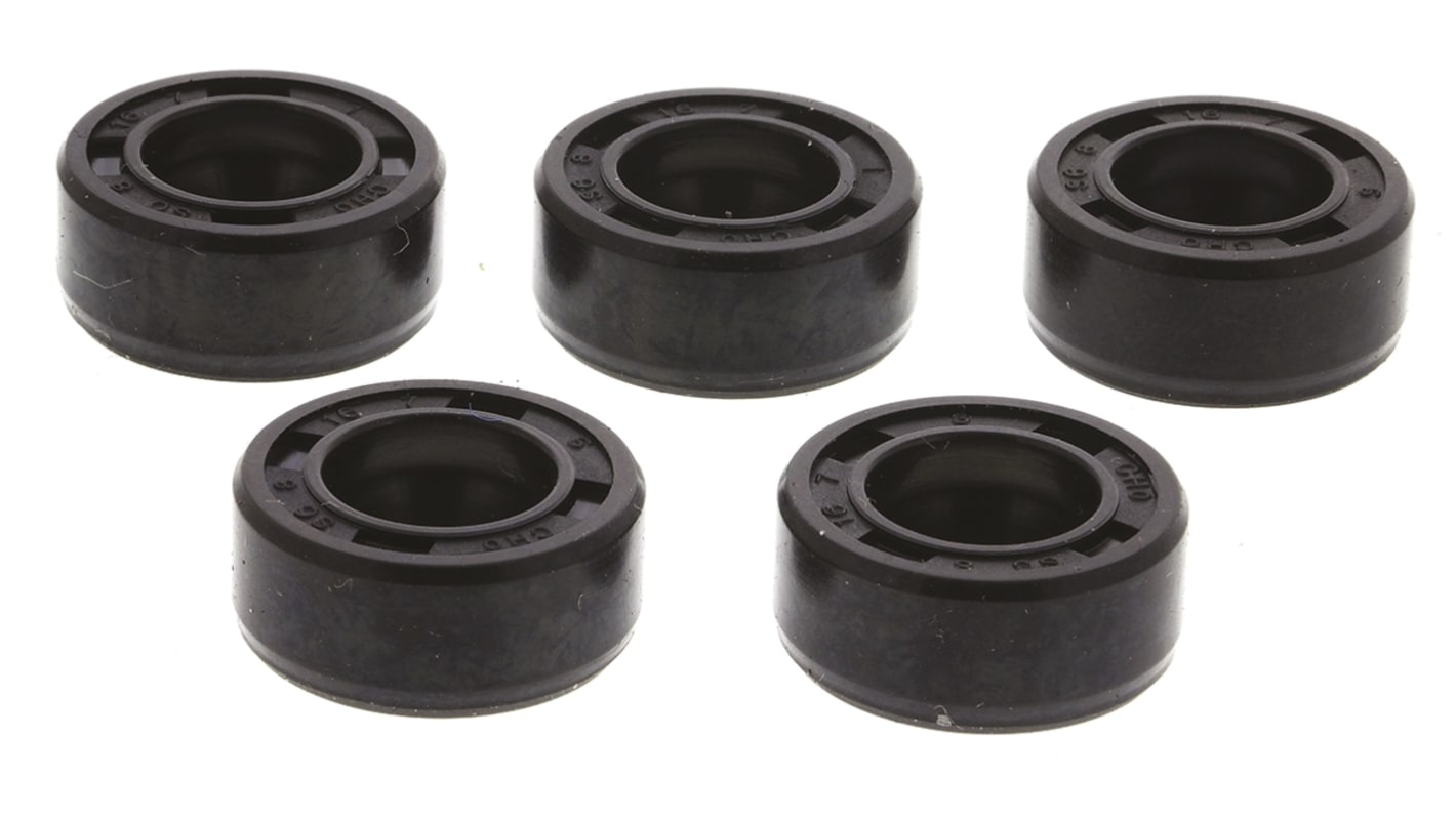 RS PRO Nitrile Rubber Seal, 8mm ID, 16mm OD, 7mm