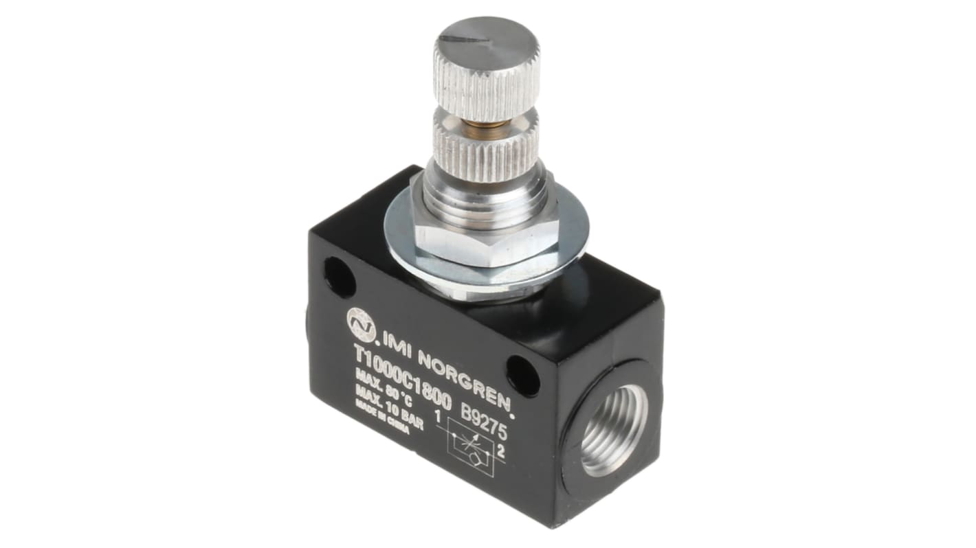Regolatore di flusso Norgren serie T1000, ingresso G 1/8 Femmina