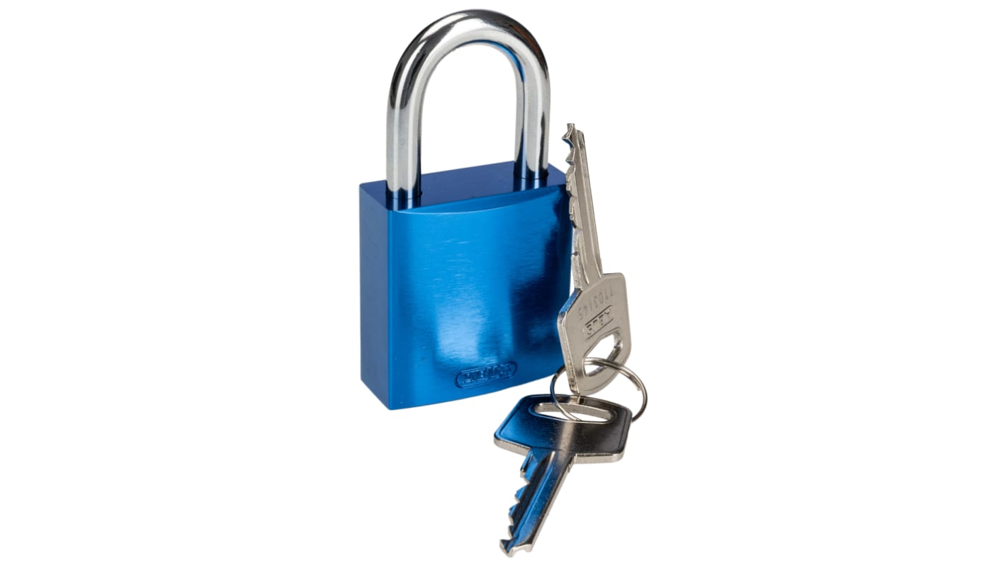 ABUS Key Weatherproof Aluminium Padlock, Keyed Alike, 6mm Shackle, 38.5mm Body
