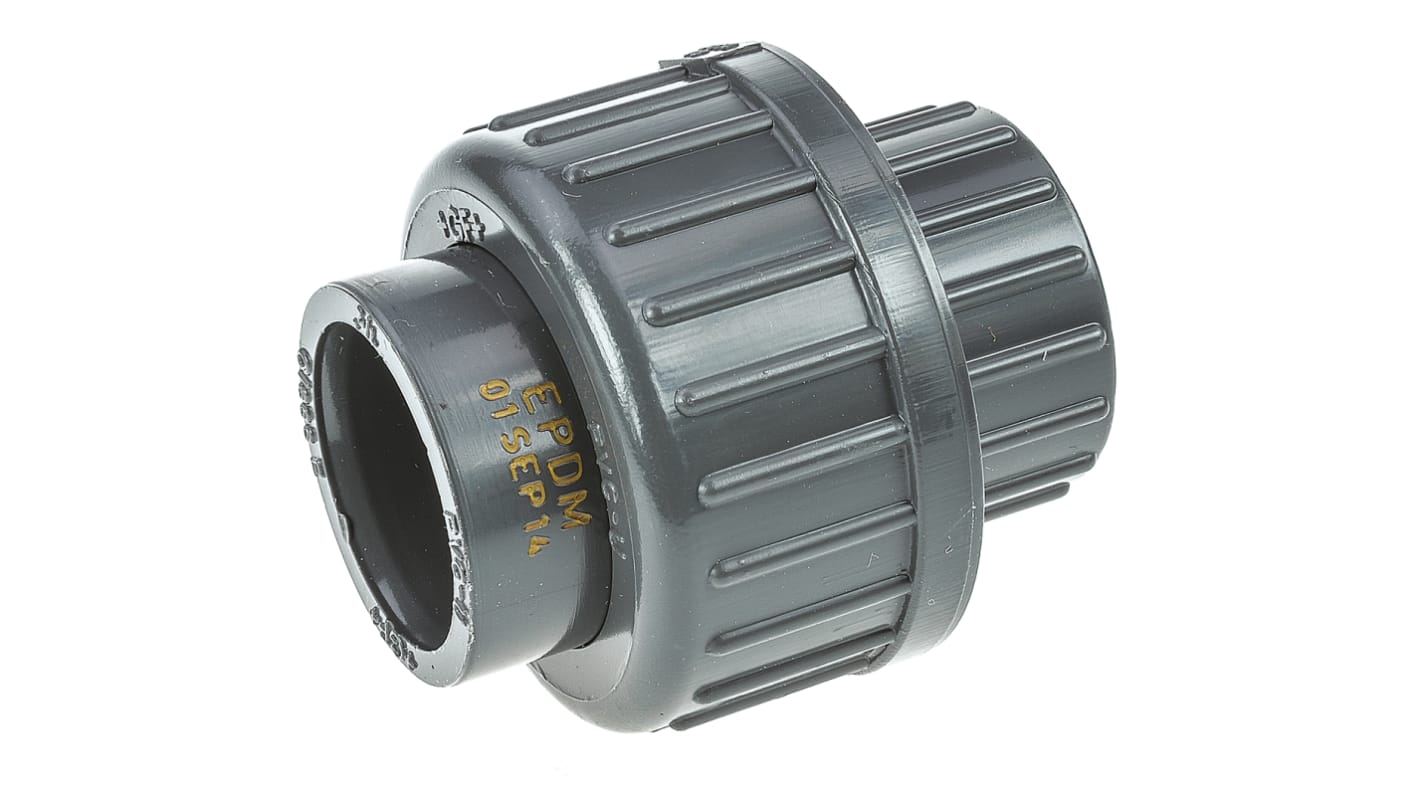 Georg Fischer Plastic Pipe Fitting, Straight Union, 1/2in
