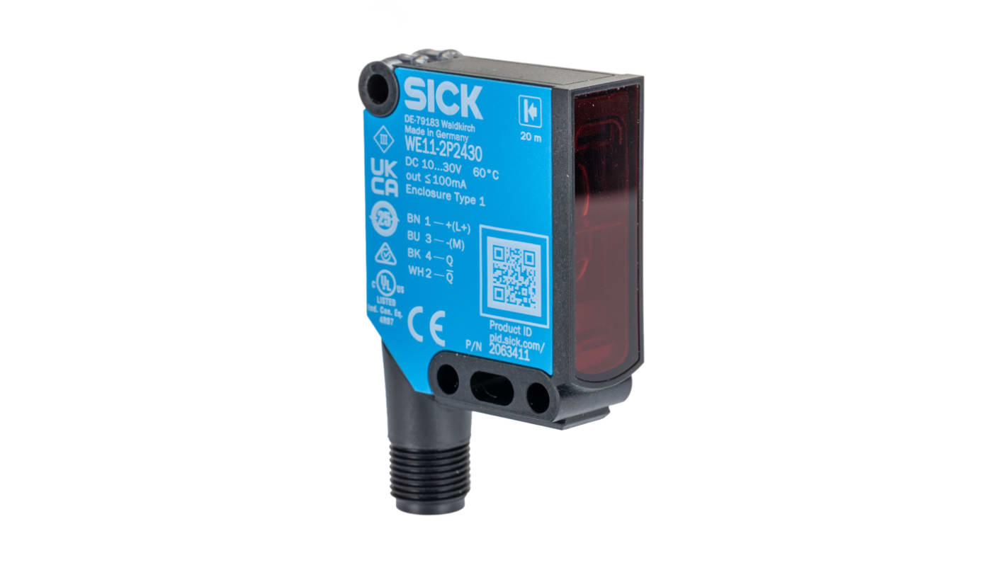 SICK Through Beam Photoelectric Sensor, Block Sensor, 0 → 20 m Detection Range