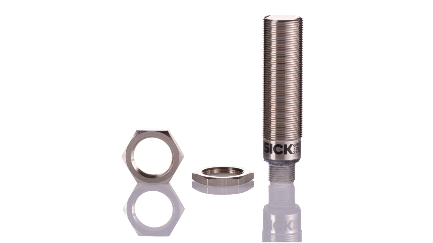 Rs-Online Sensore fotoelettrico Cilindrico SICK rilevamento 5 mm → 550 mm uscita Commutazione luce/buio NPN