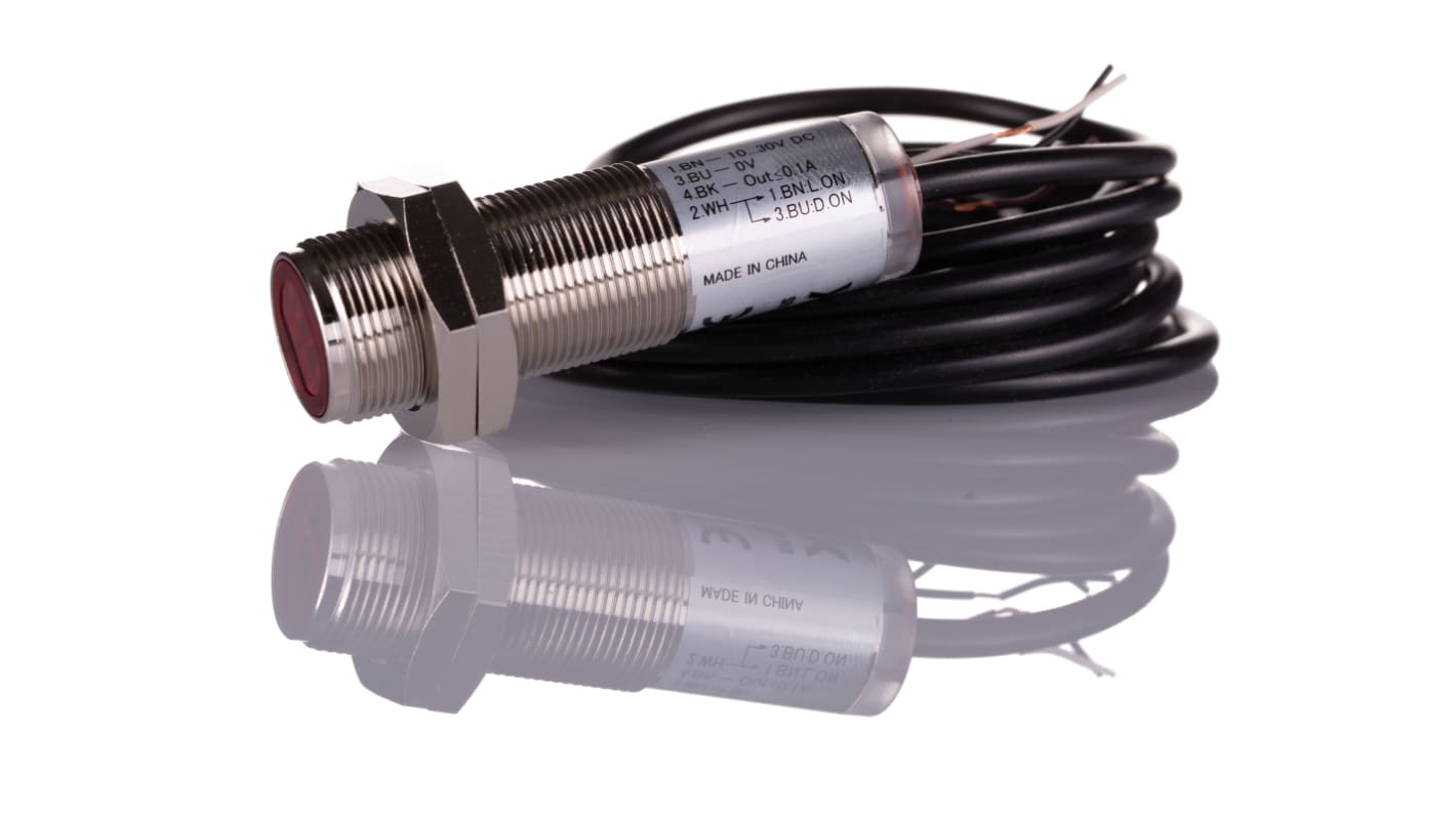 Rs-Online Sensore fotoelettrico Cilindrico SICK rilevamento 1 mm → 500 mm uscita Commutazione luce/buio PNP