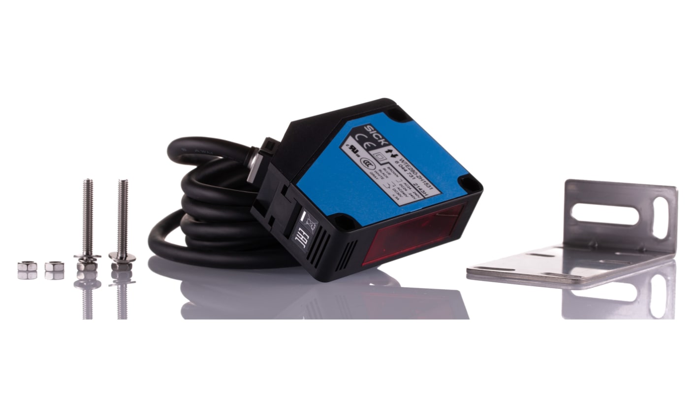 Rs-Online Sensore fotoelettrico Rettangolare SICK rilevamento 10 mm → 2 m. uscita Commutazione luce relè