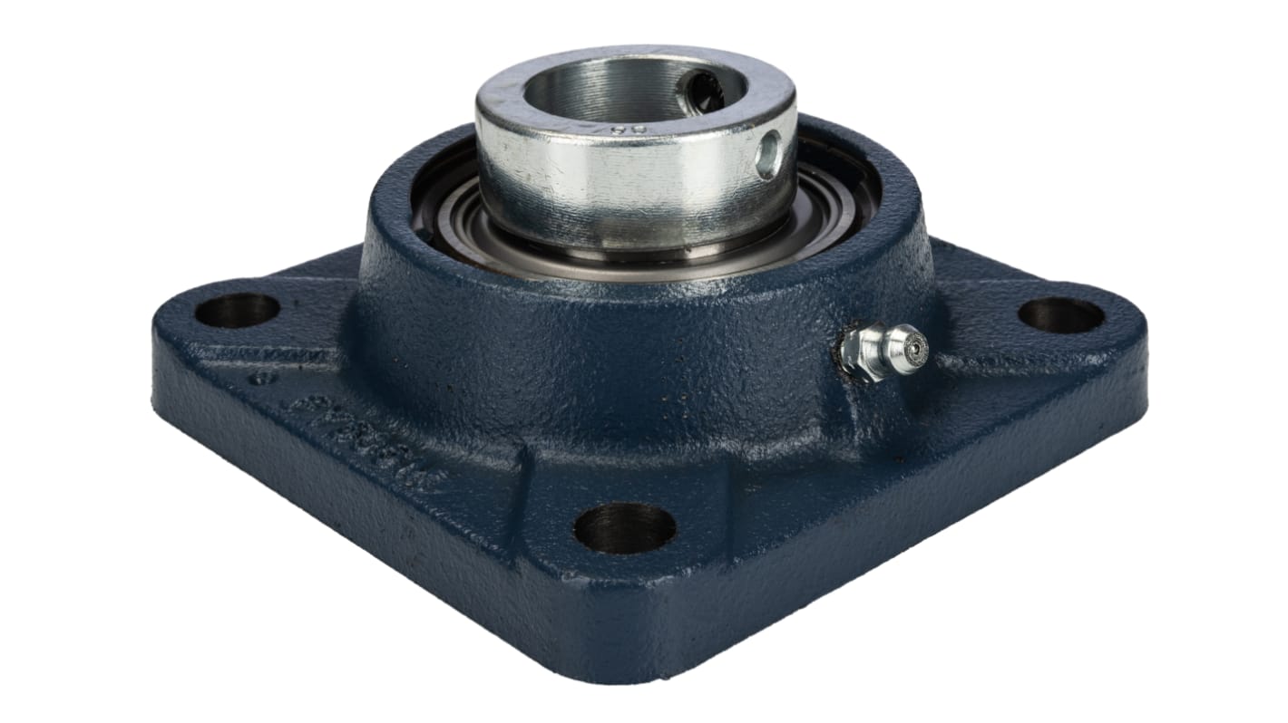 日本未入荷 SKF フランジ付きベアリングユニット, 4穴, 内径：30mm, 鋳鉄 Bearings,Balls&Bushings