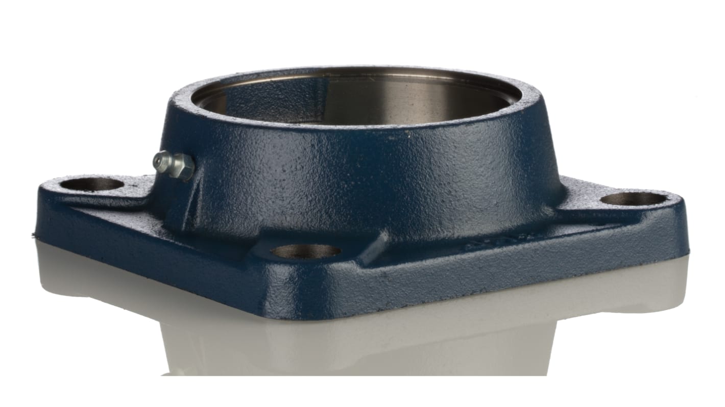 Unité à roulements à bride SKF, diam int 90mm, 4 trous de fixations en Fonte