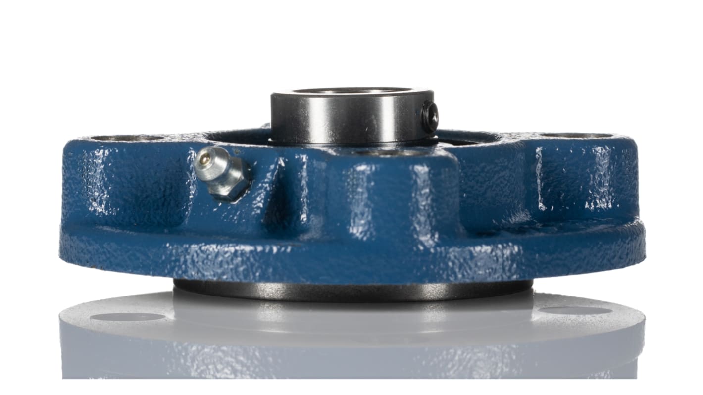 Cuscinetto flangiato SKF, 4 fori di montaggio, Ø int 25mm, dimensioni 115mm x 35.8mm x 29.8mm